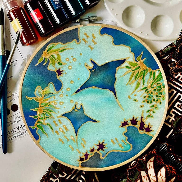 Batik Ying - Guardians of the Ocean | Batik Craft Kit | Hand-Waxed DIY Art Kit UK