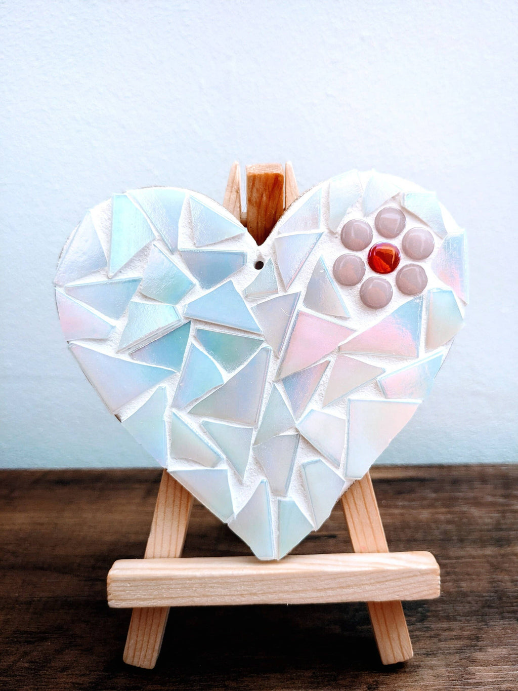 Montet Designs - 2 Iridescent Love Heart DIY Mosaic Kit, Craft Box