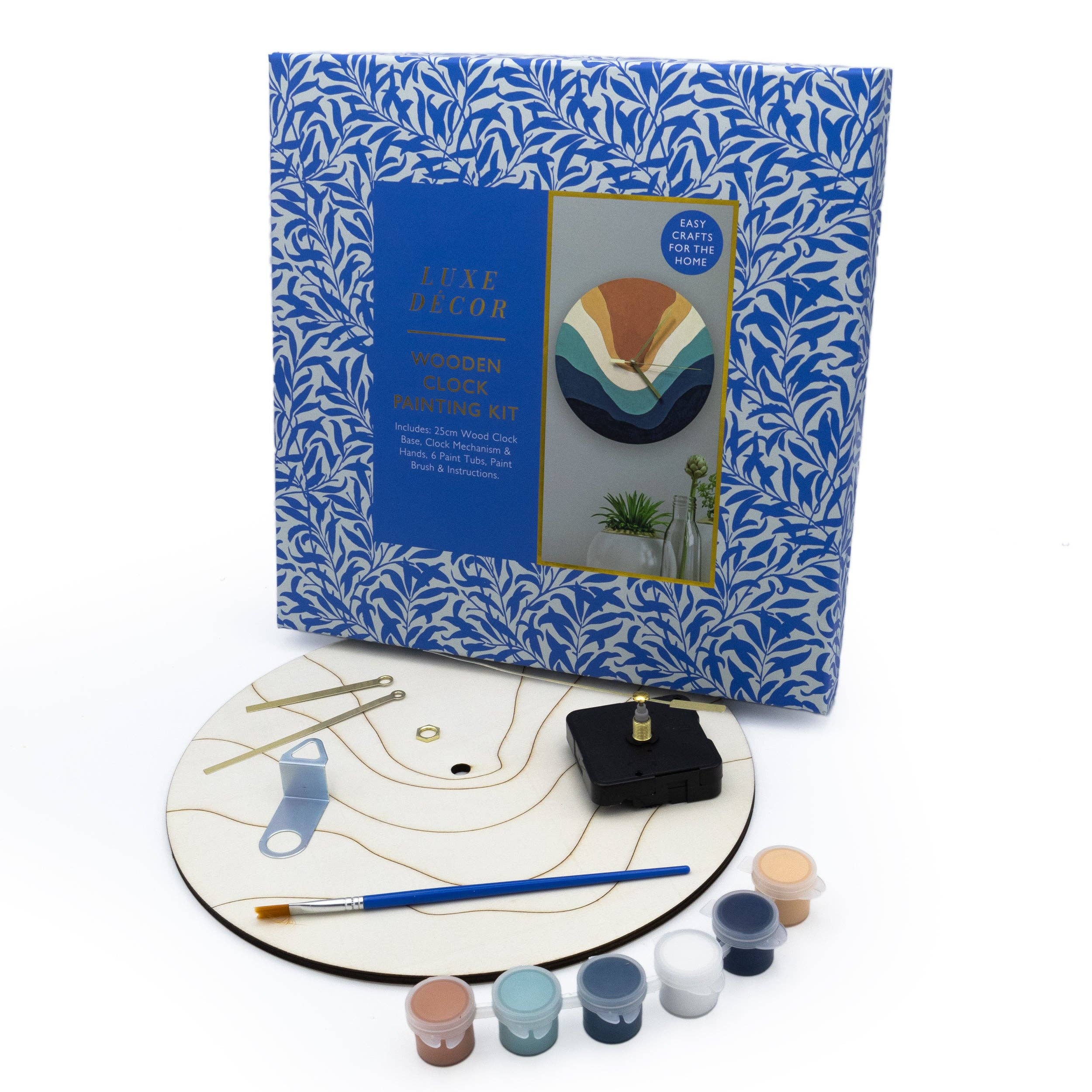 Robert Frederick Ltd - Luxe Décor Wooden Clock Painting Kit