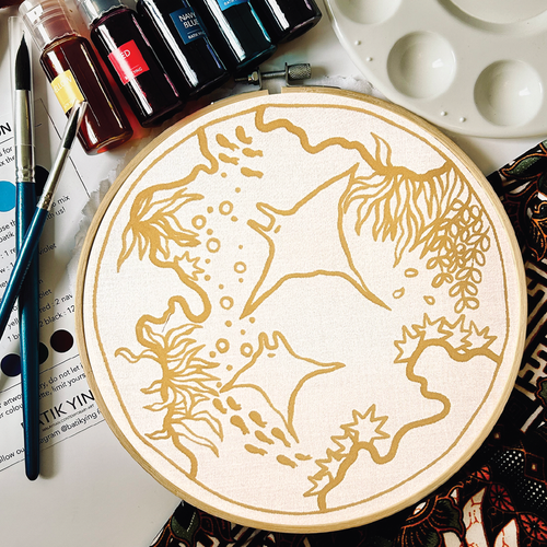 Batik Ying - Guardians of the Ocean | Batik Craft Kit | Hand-Waxed DIY Art Kit UK