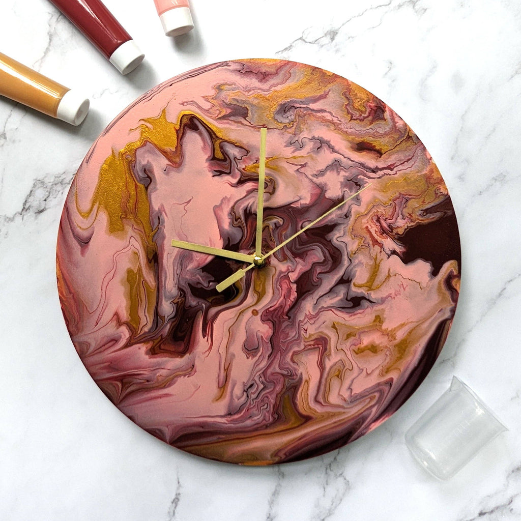 Robert Frederick Ltd - Luxe Décor Paint Pouring Canvas Wall Clock Kit