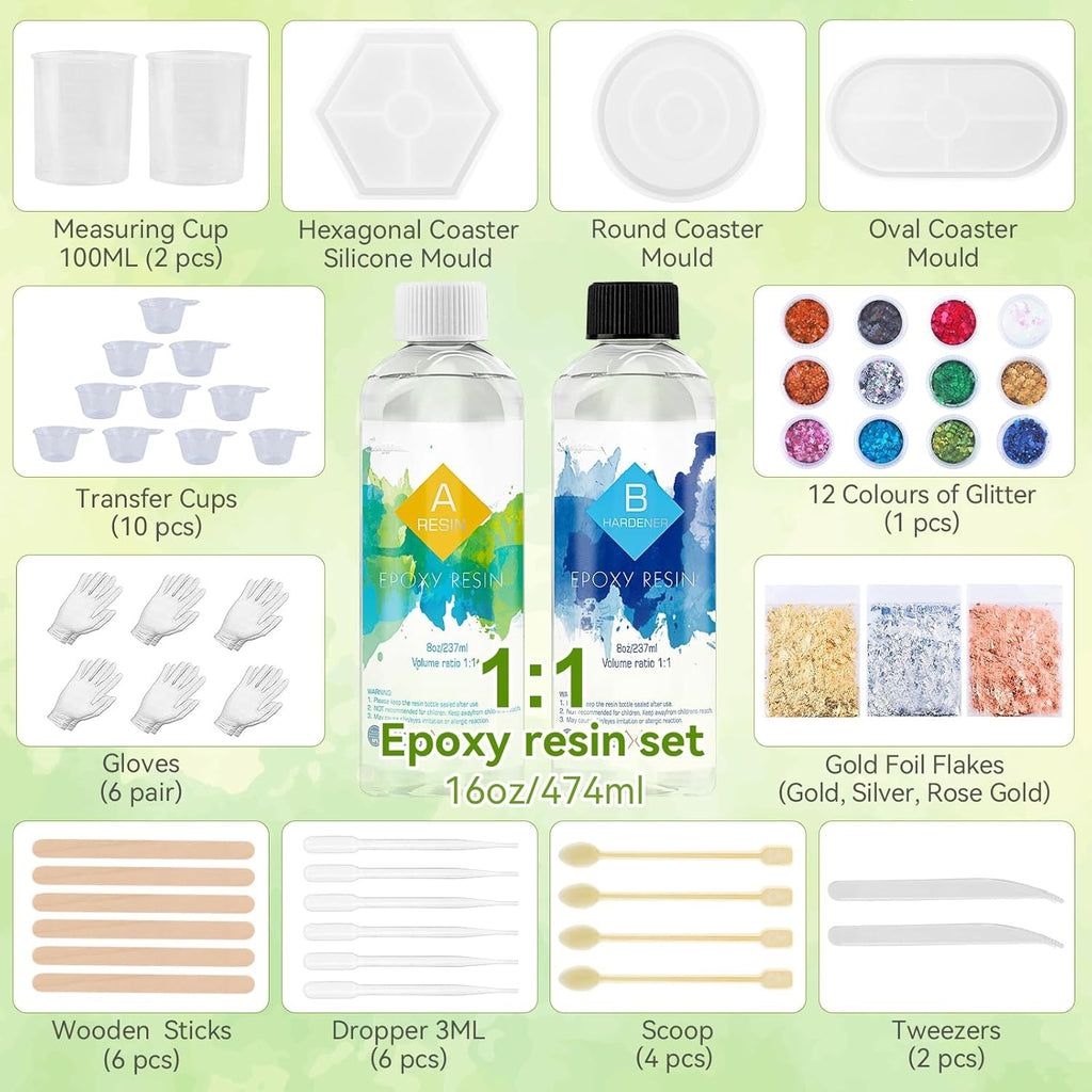Epoxy Resin Set with Moulds