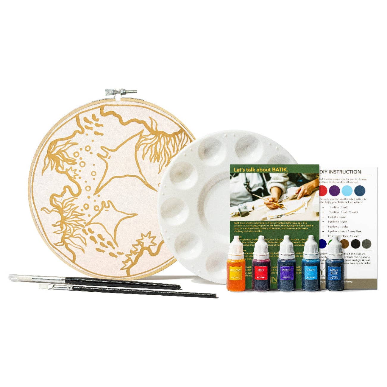 Batik Ying - Guardians of the Ocean | Batik Craft Kit | Hand-Waxed DIY Art Kit UK