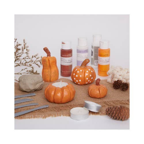 West Design Products - Bee & Bumble Pumpkin Tealight Pottery Kit