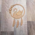 Manchester Craft Blanks - Dreamcatcher - Swan with flowers