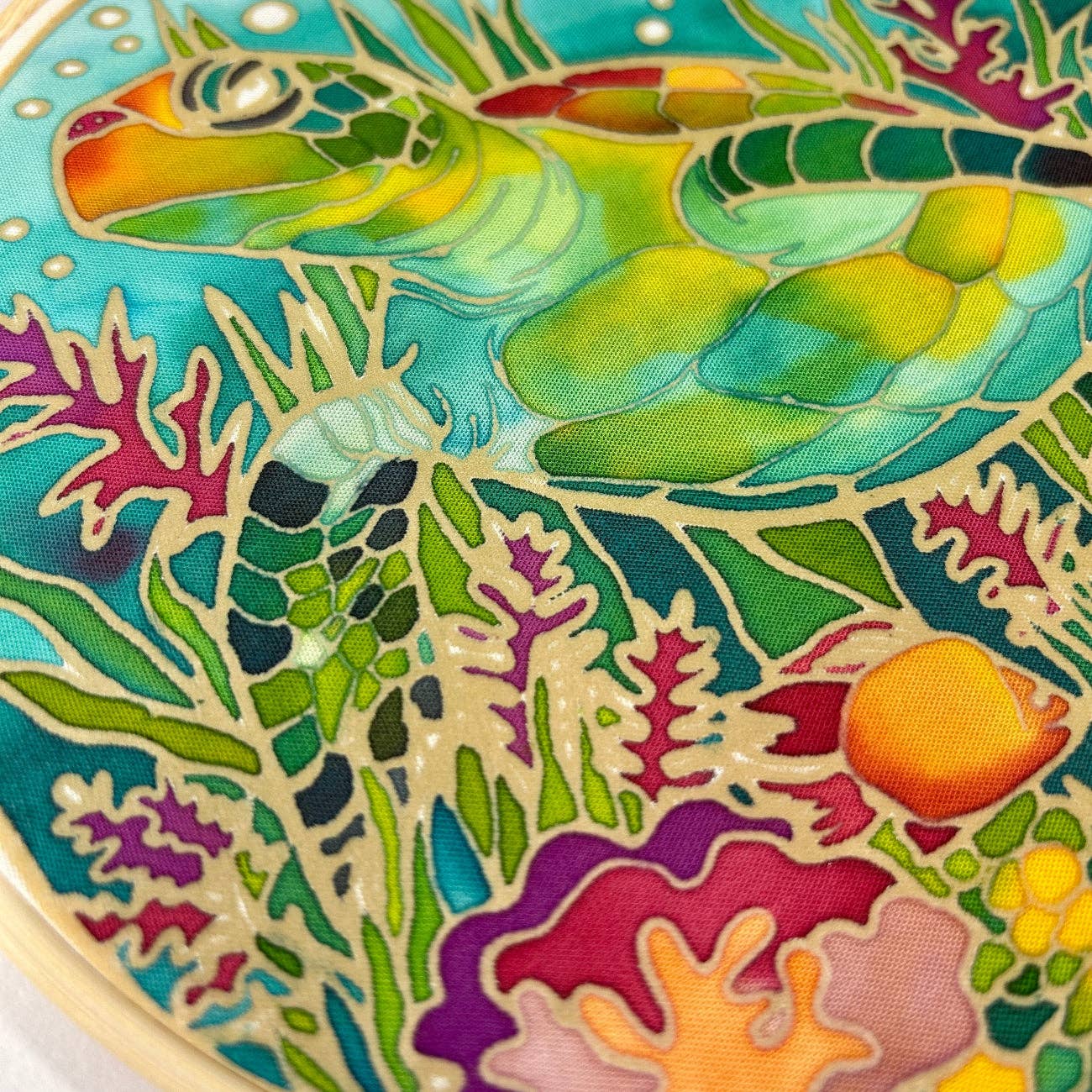 Batik Ying - Oh My Turtle! | Batik Craft Kit | Hand-Waxed DIY Art Kit UK