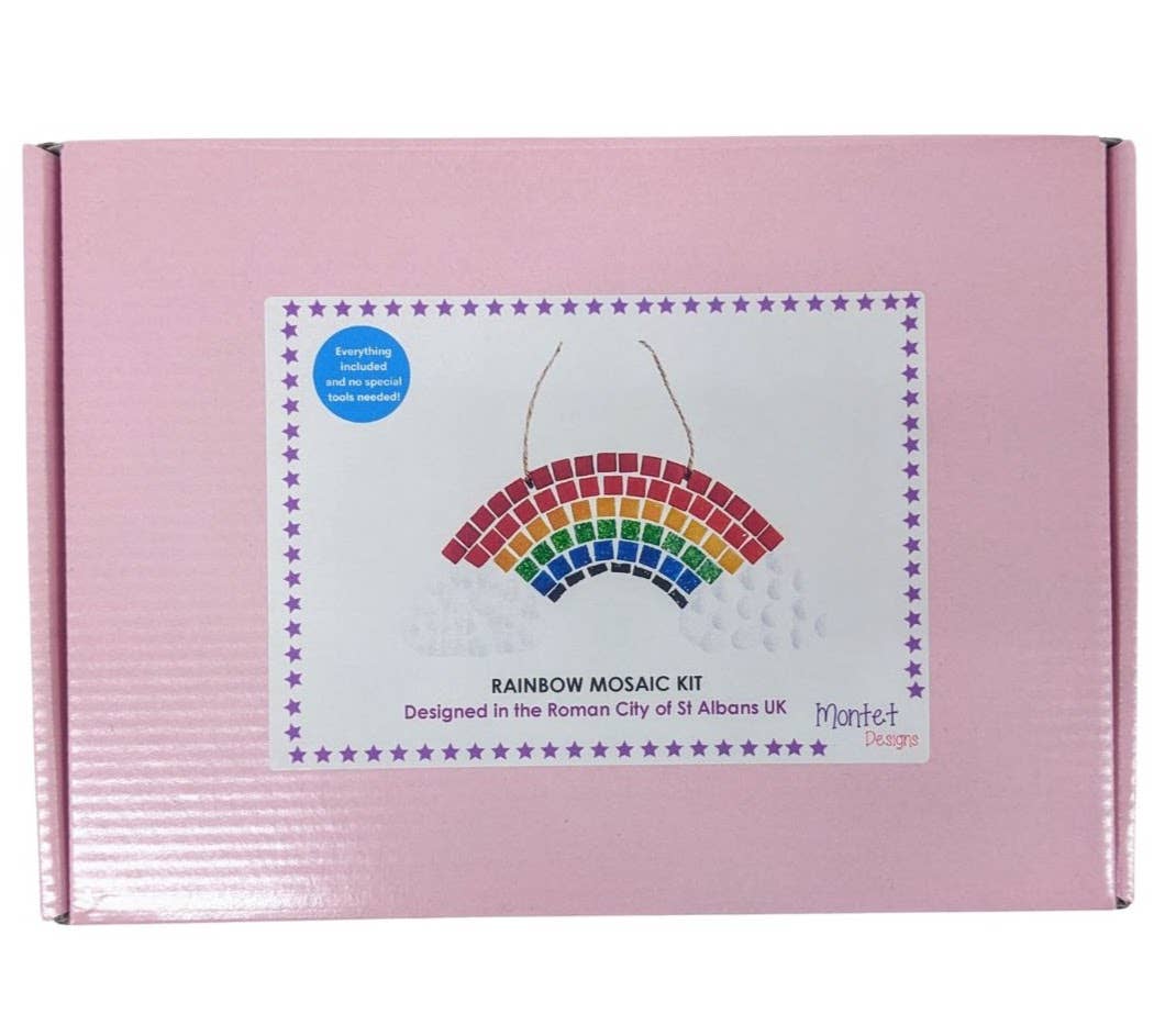 Montet Designs - Rainbow DIY Mosaic Kit, Craft Box