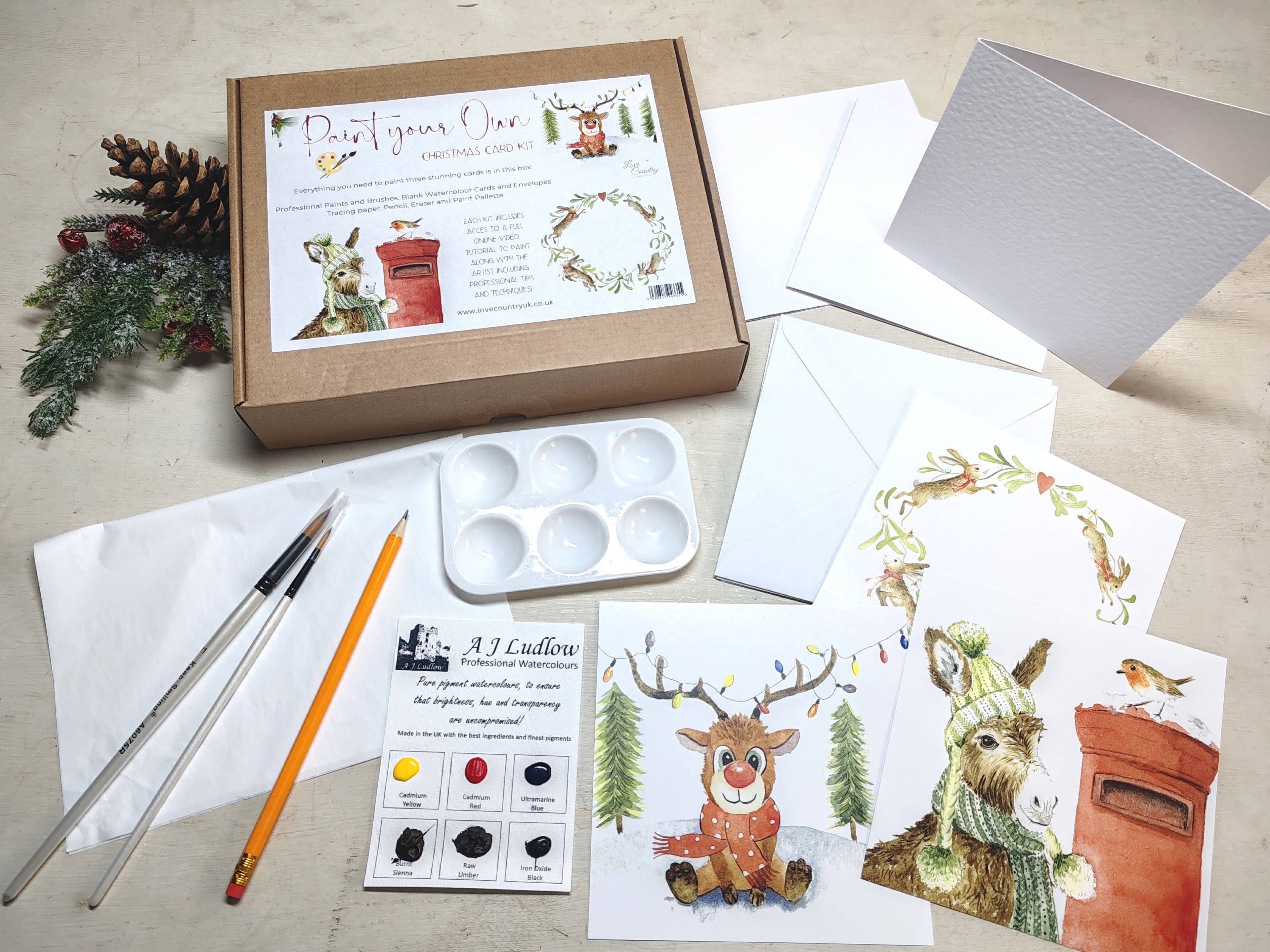 Love Country - DIY "Paint Your Own" Christmas Card Kit (Christmas Wishes)