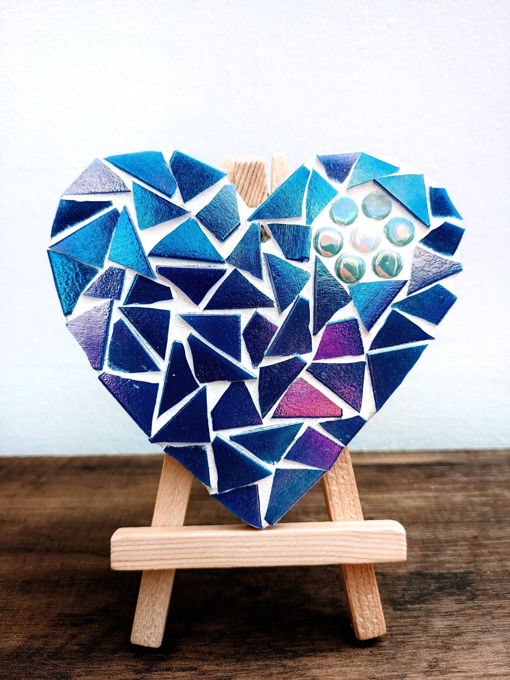 Montet Designs - 2 Iridescent Love Heart DIY Mosaic Kit, Craft Box