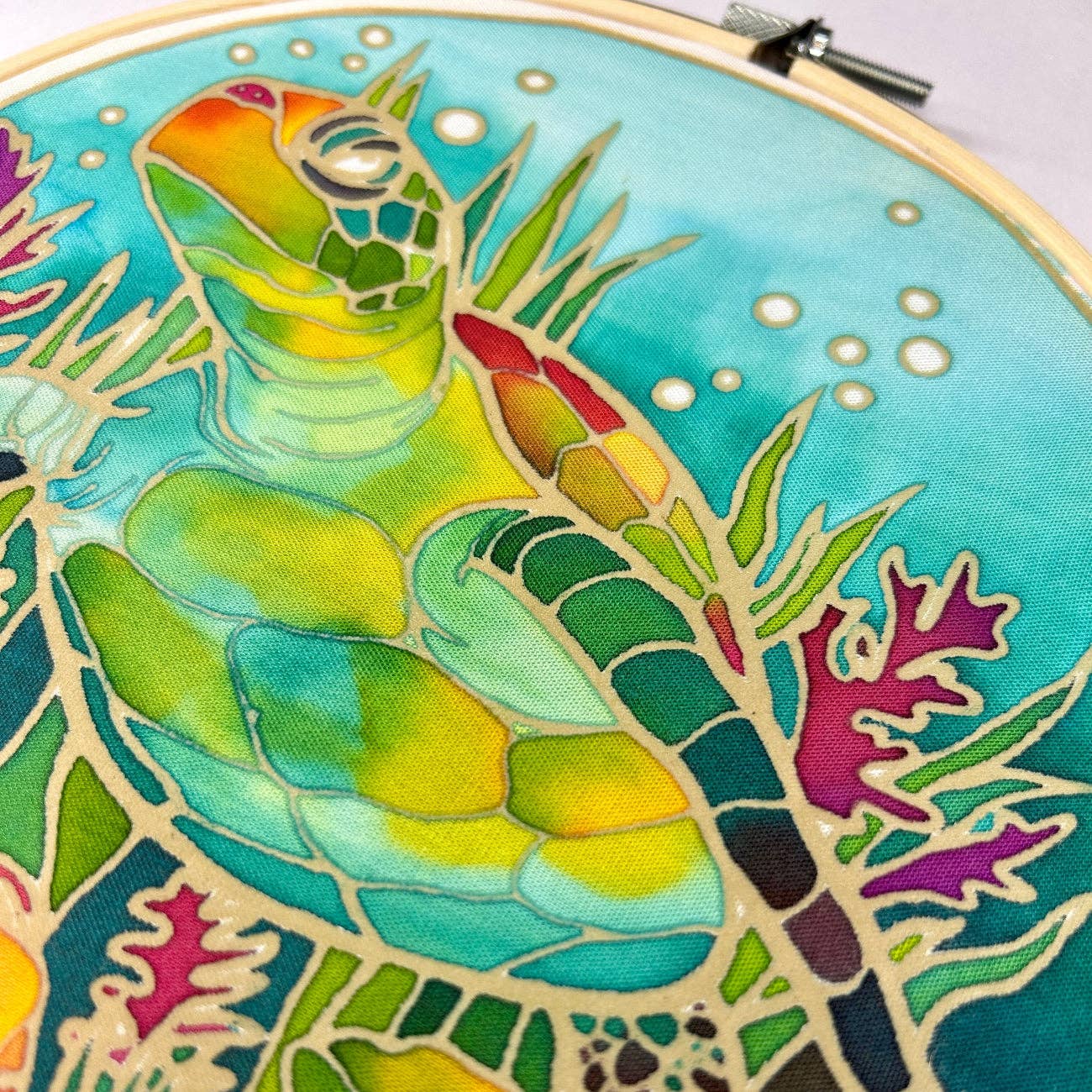 Batik Ying - Oh My Turtle! | Batik Craft Kit | Hand-Waxed DIY Art Kit UK