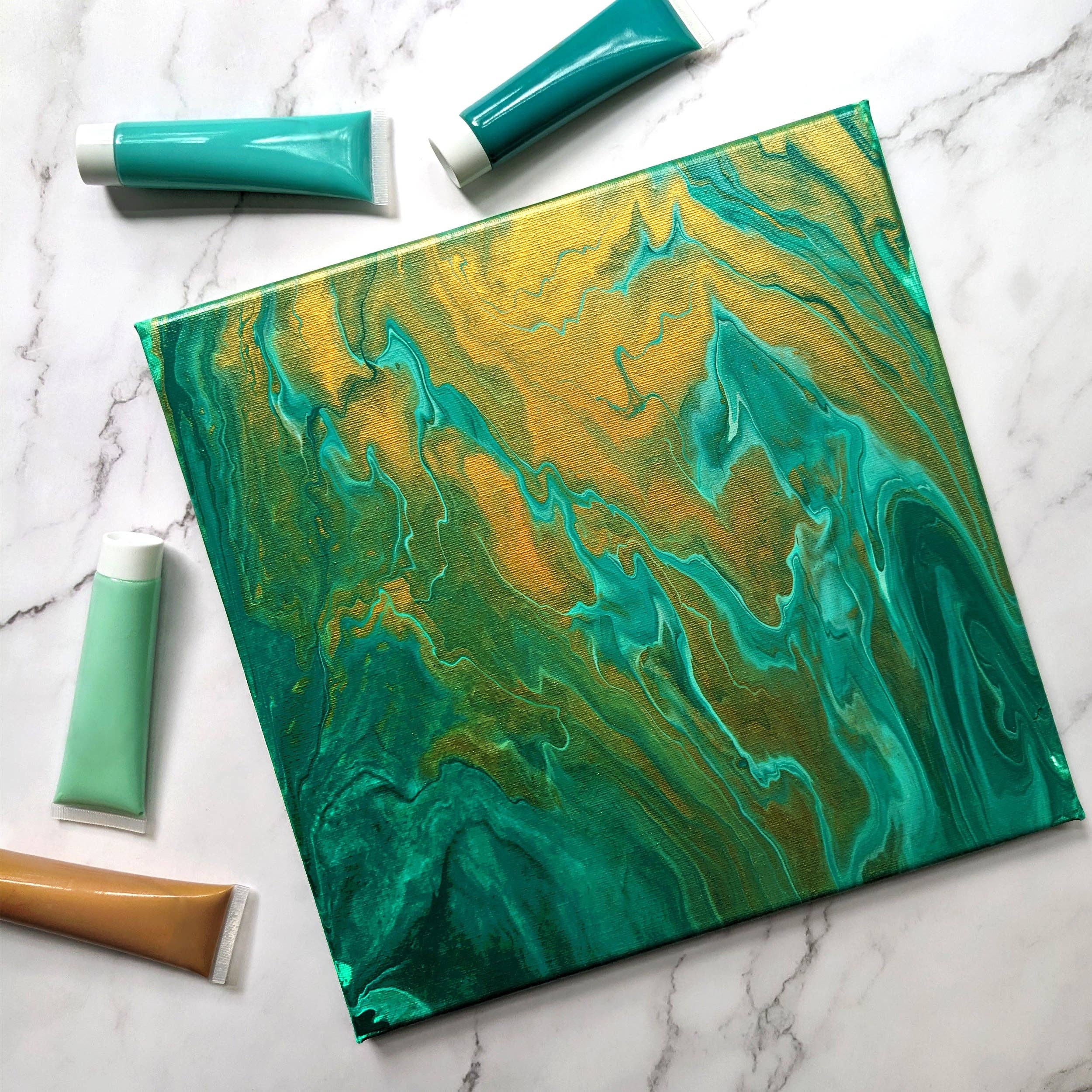 Robert Frederick Ltd - Luxe Décor Paint Pouring Canvas Kit - Square