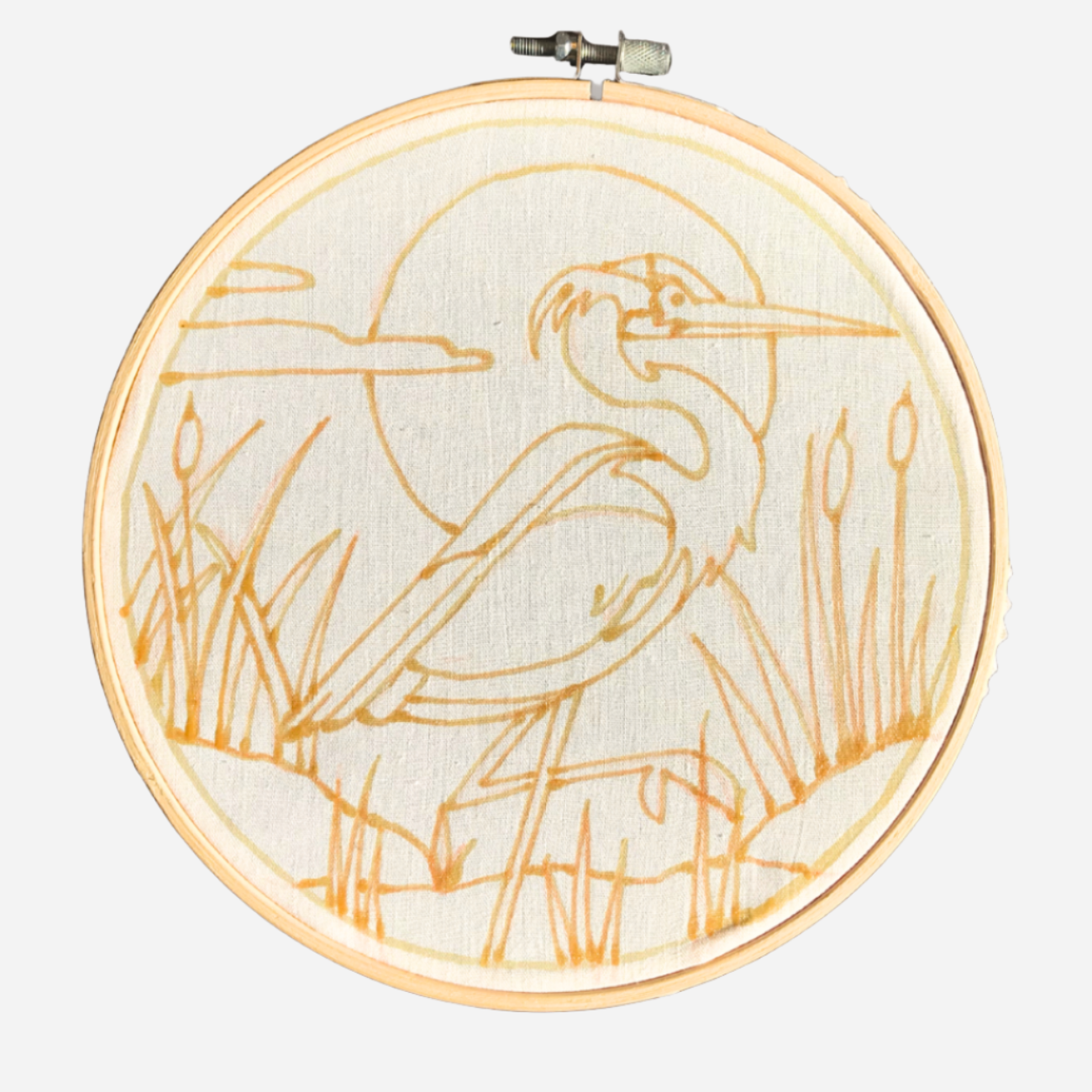 Batik Ying - River Heron | Batik Craft Kit | Hand-Waxed DIY Art Kit UK