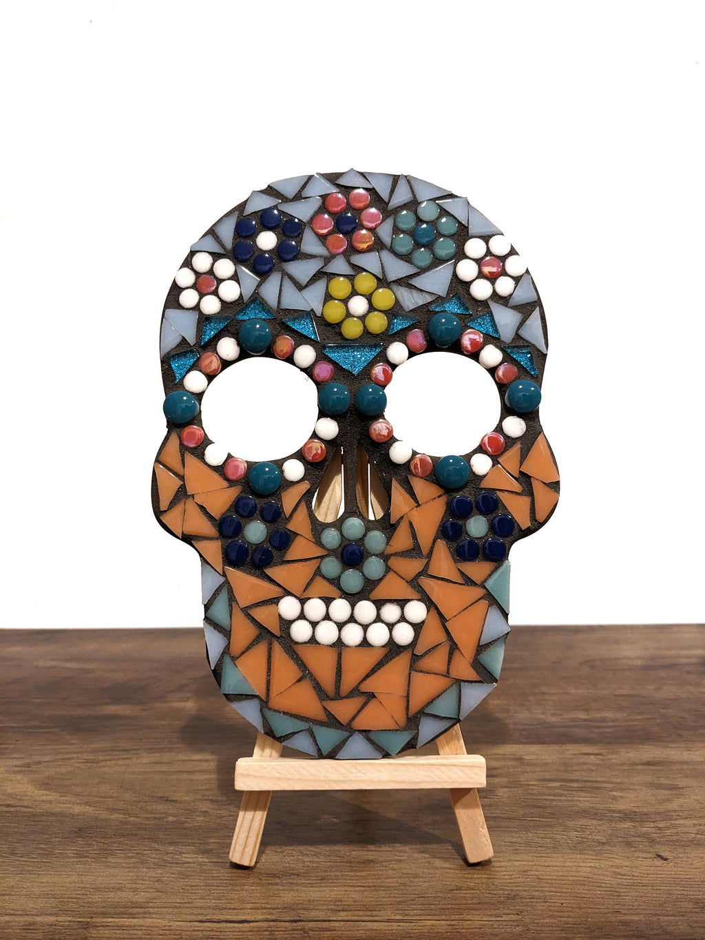 Montet Designs - Day of the Dead Sugar Skull, DIY Mosaic Kit, Craft Box