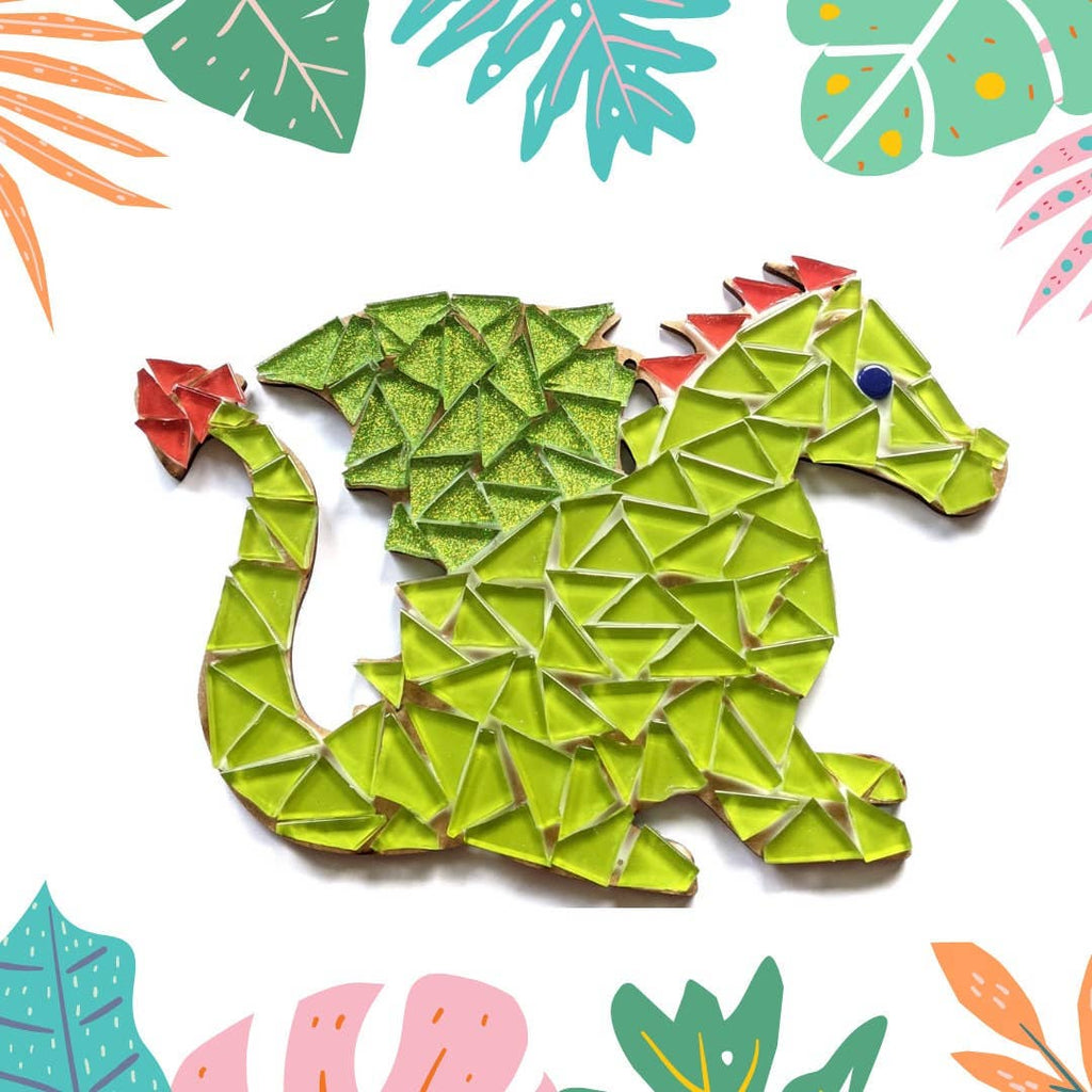 Montet Designs - Green Dragon DIY Mosaic Kit, Craft Box