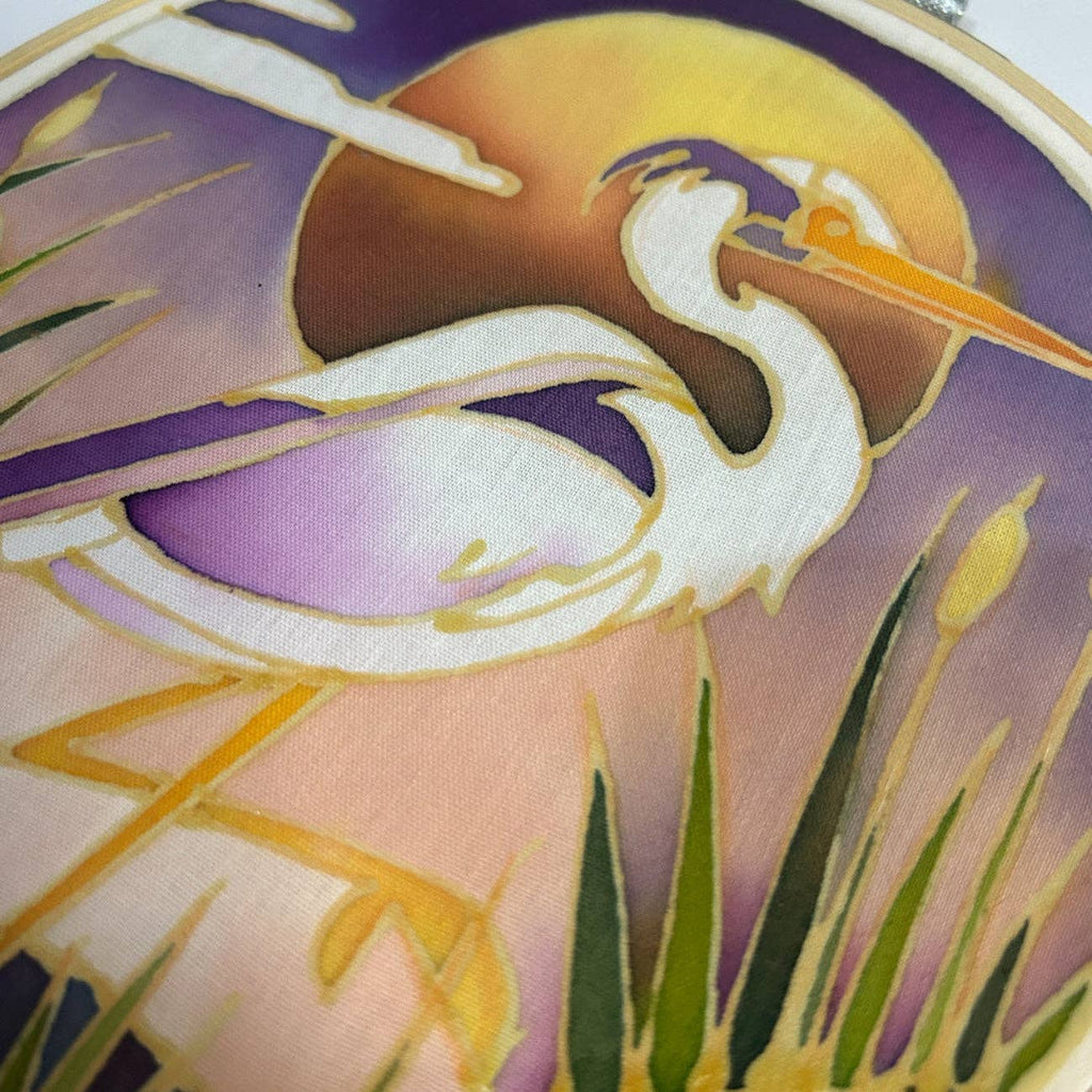 Batik Ying - River Heron | Batik Craft Kit | Hand-Waxed DIY Art Kit UK
