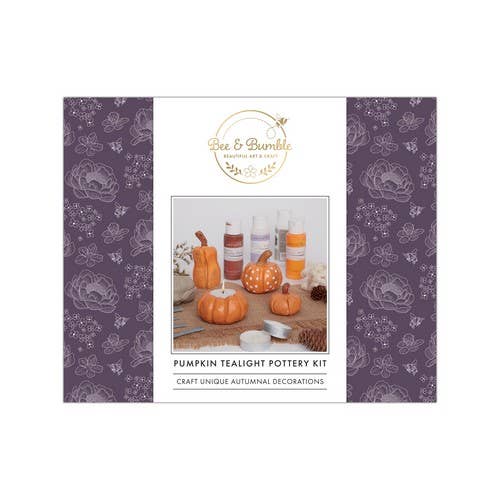 West Design Products - Bee & Bumble Pumpkin Tealight Pottery Kit