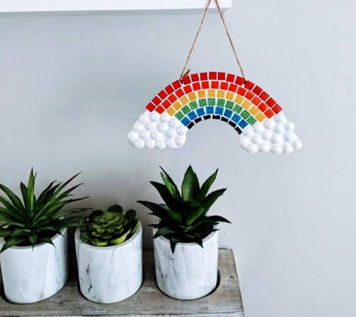Montet Designs - Rainbow DIY Mosaic Kit, Craft Box