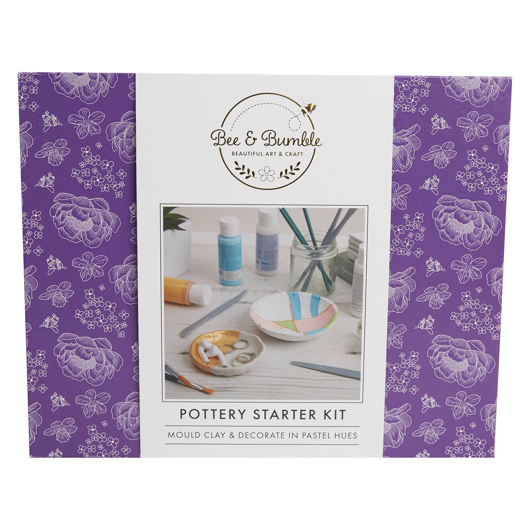 West Design Products - Bee & Bumble Pottery Starter Craft Kit - Pastel